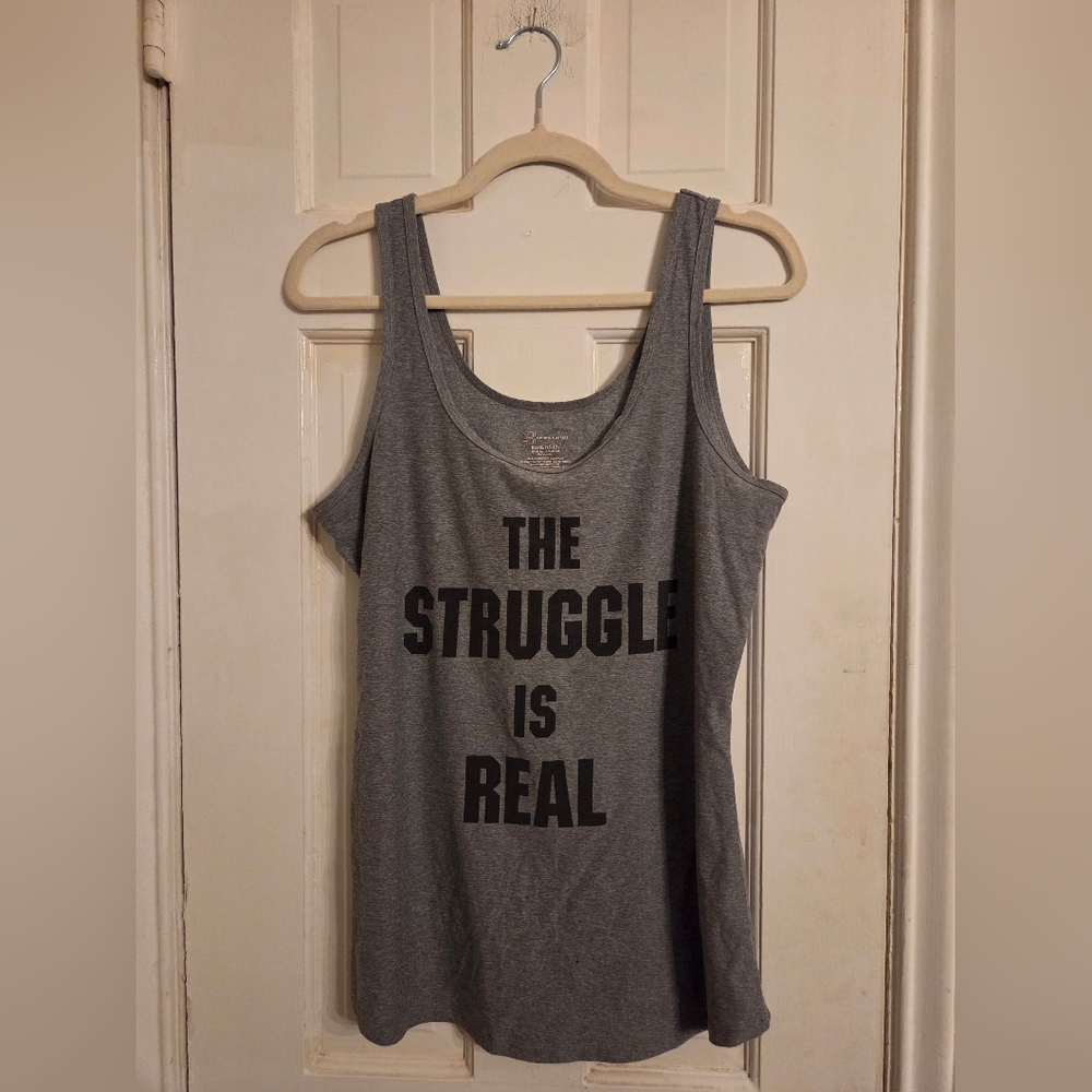 No Boundaries Gray Tank Top with Slogan
